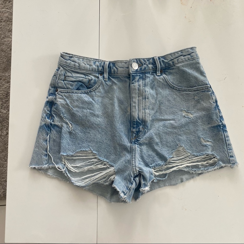 Zara High Waisted Denim Shorts